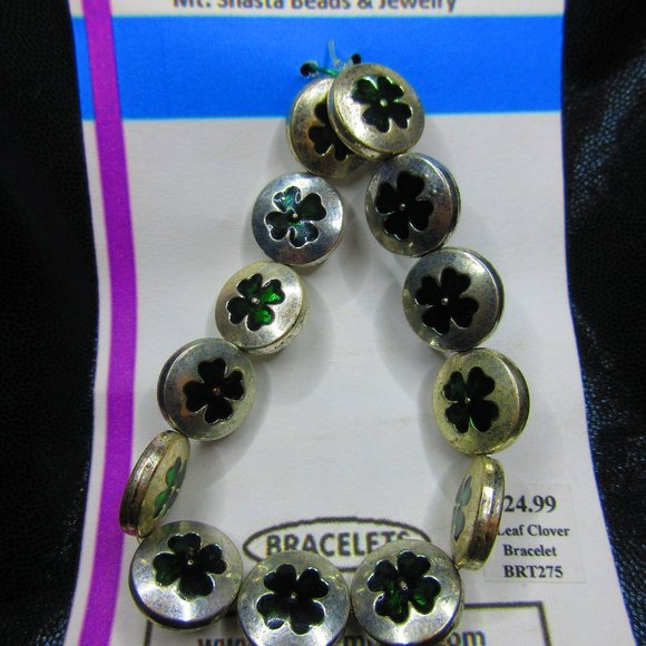4 Leaf Clover Jewelry Stretchy Bracelet - Picture 1 of 3
